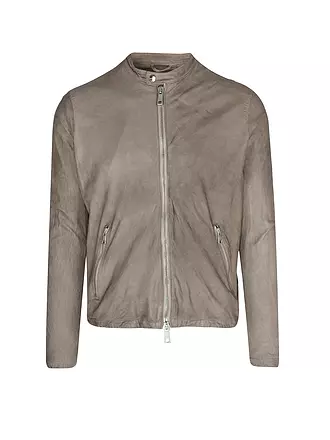 GIORGIO BRATO | Veste en cuir | hellgrau